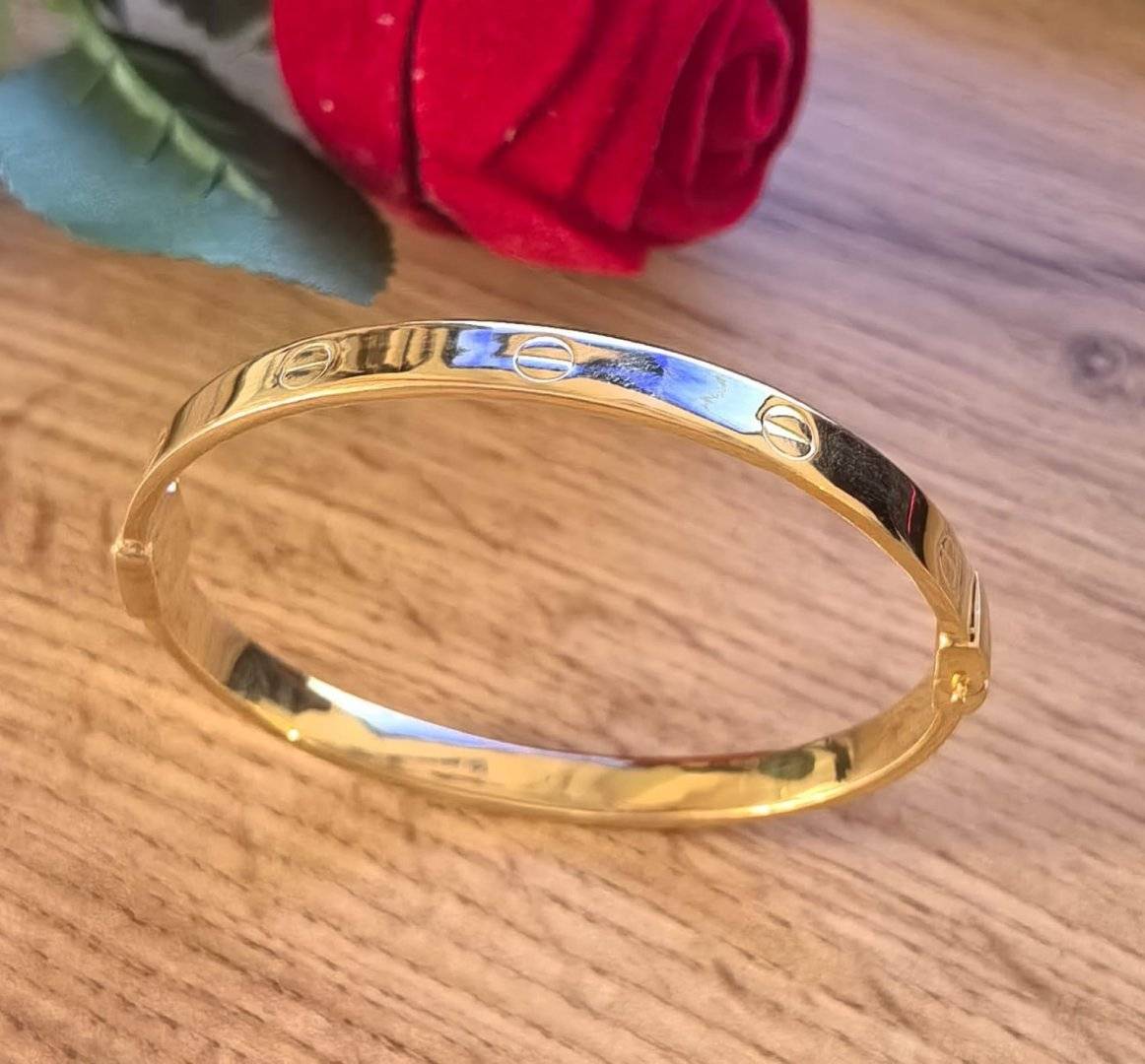 BARATARA FIXA DIN ARGINT 925 SUFLATA CU AUR 14 K 