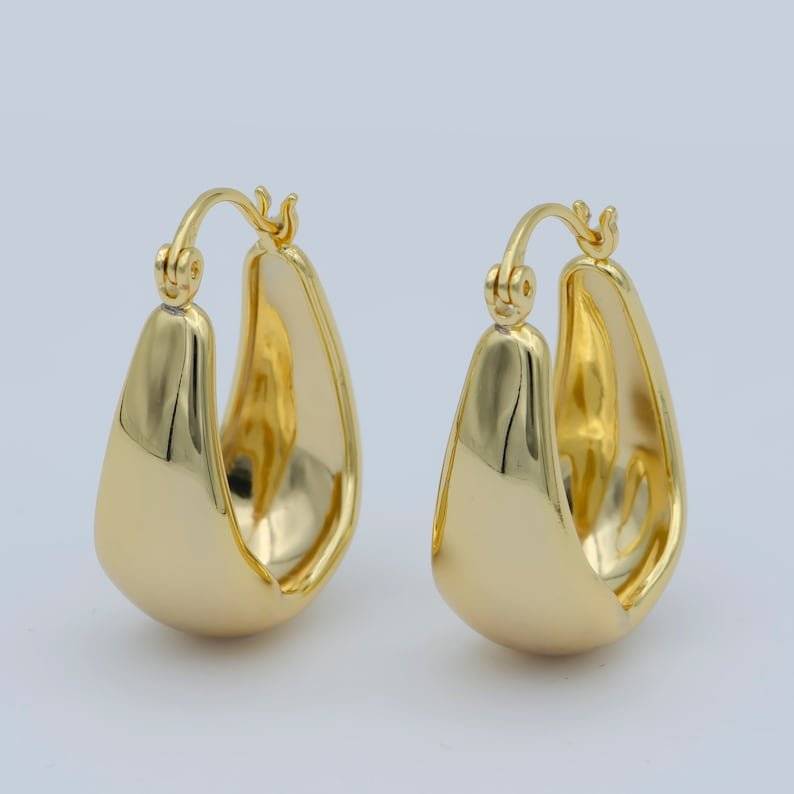 CERCEI MERY ,OTEL INOXIDABIL PLACAT CU AUR 14 K