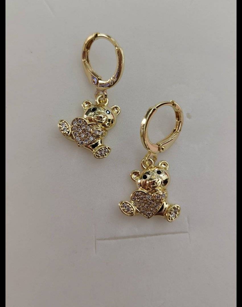 CERCEI TEDY HART PLACATI CU AUR 14K