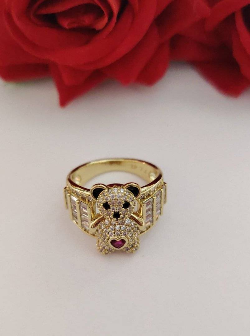 Inel  TEDY BEER placat cu aur 14 k 