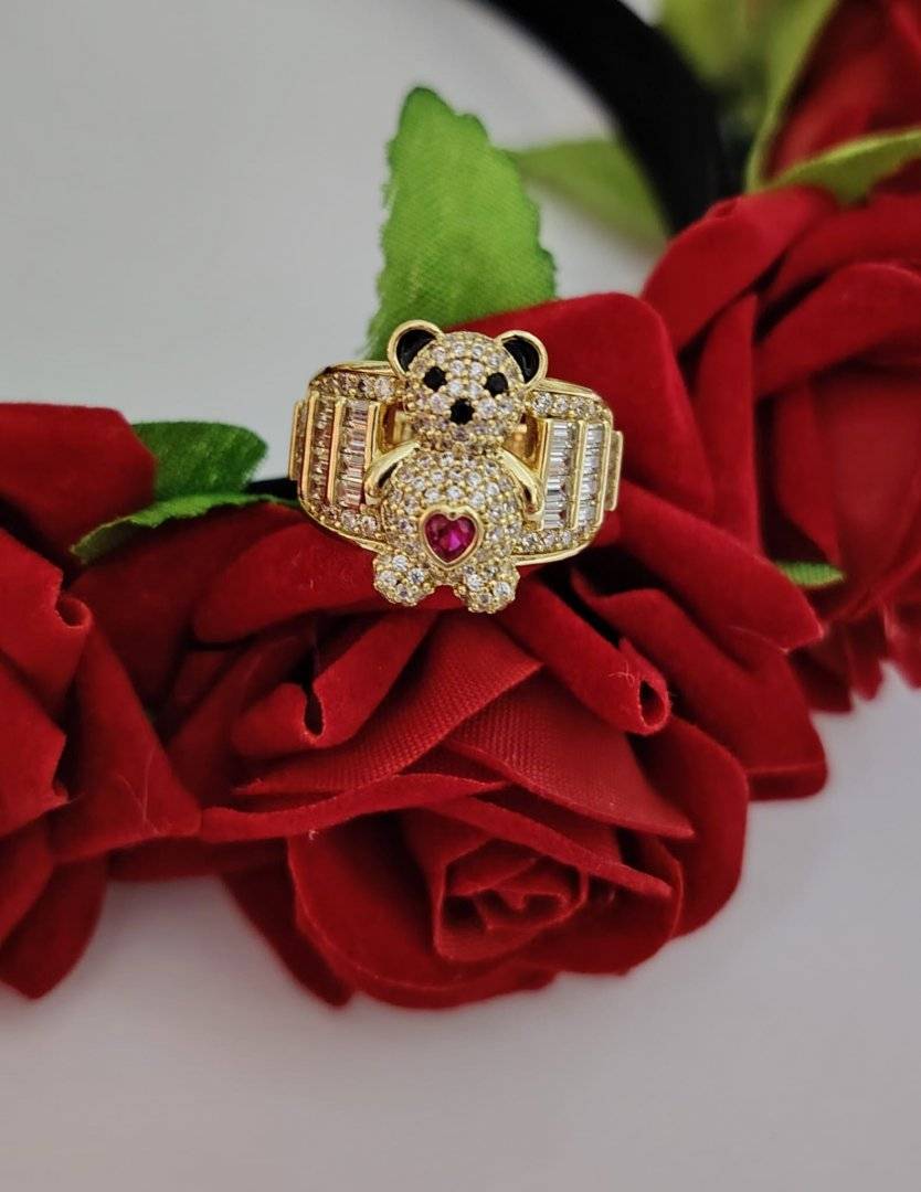 Inel  TEDY BEER placat cu aur 14 k 