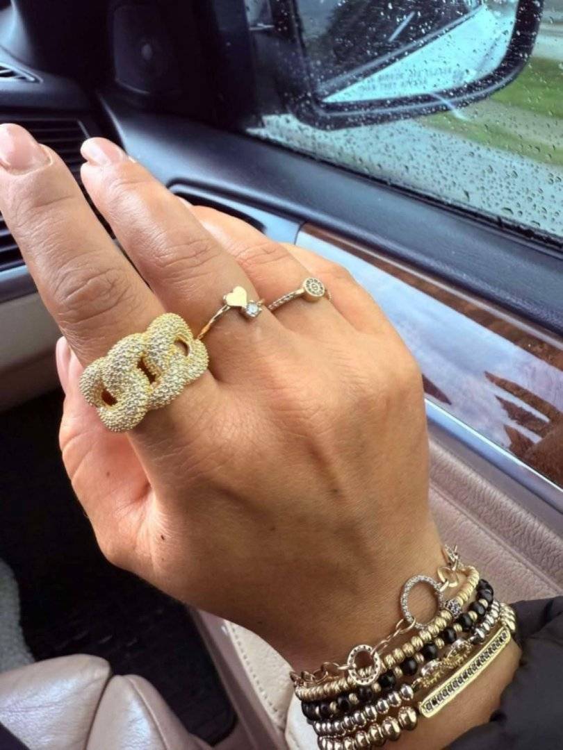 INEL DIN ARGINT 925 CUBAN  SULAT CU AUR 14 K