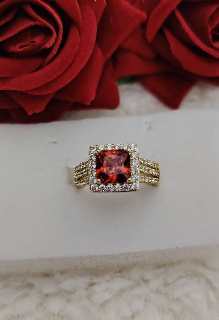 INEL LOVY ROSU PLACAT CU AUR 14K 
