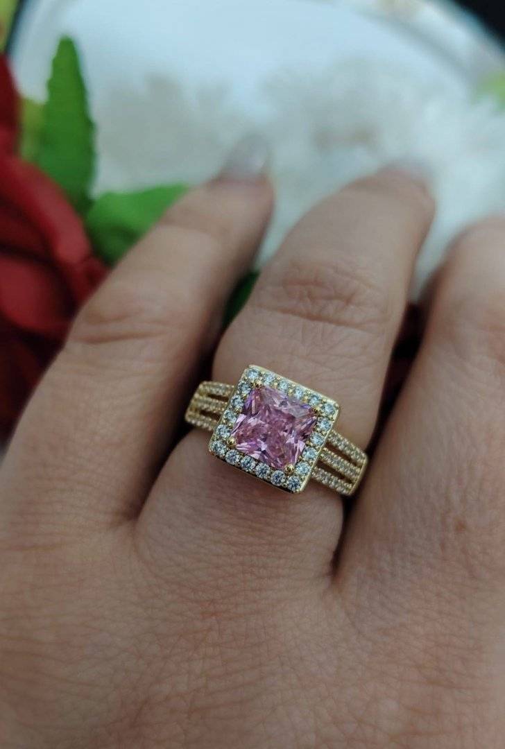 INEL LOVY ROZ PLACAT CU AUR 14 K 