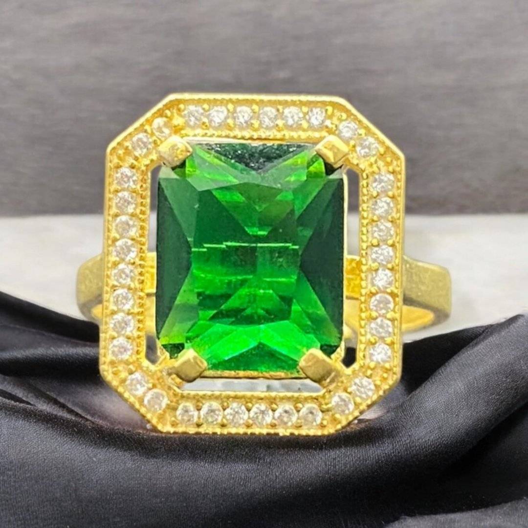 INEL REGLABIL DIN ARGINT 925 VERDE