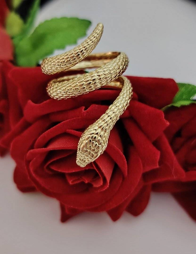 Inel sarpe placat cu aur 14 k 