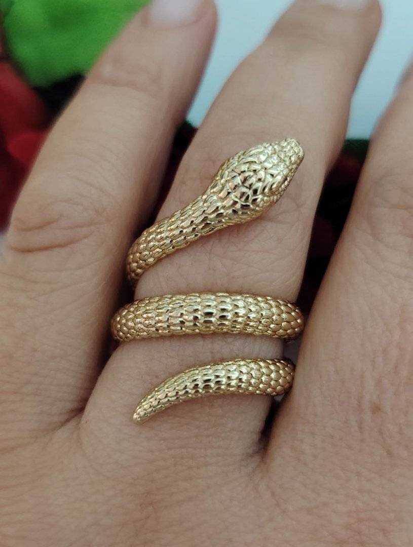 Inel sarpe placat cu aur 14 k 
