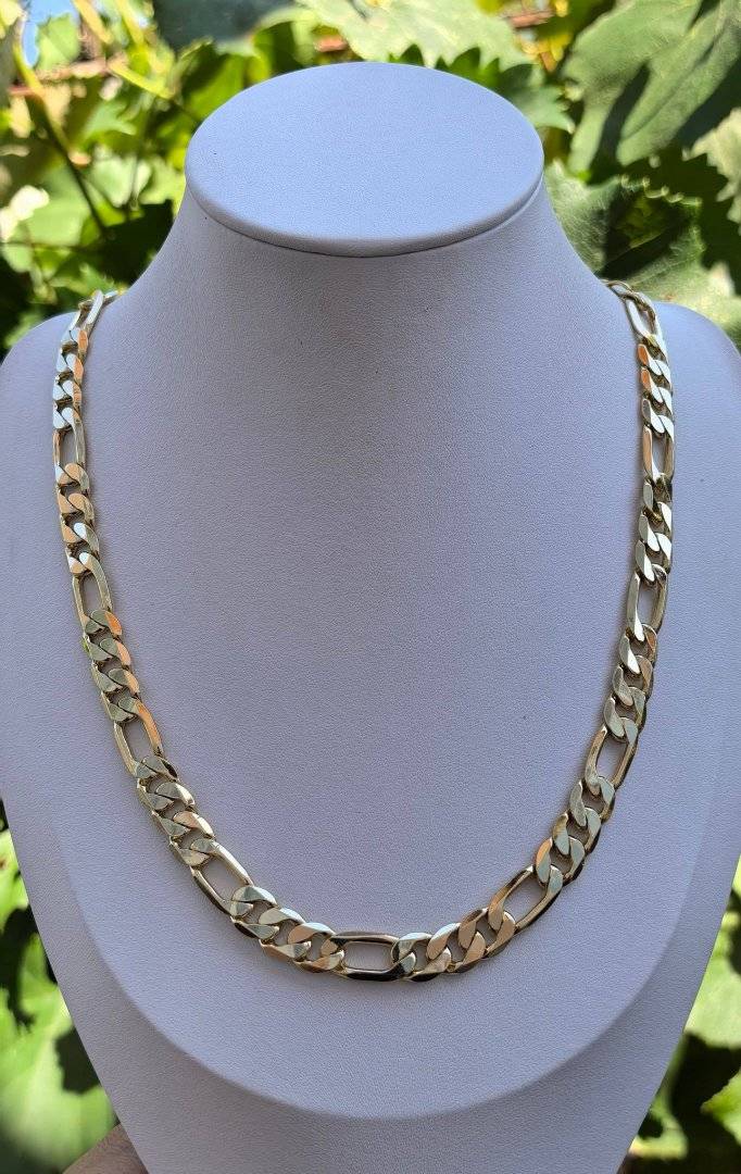 LANT BARBATESC BELLY OTEL INOXIDABIL PLACAT CU AUR 14K 