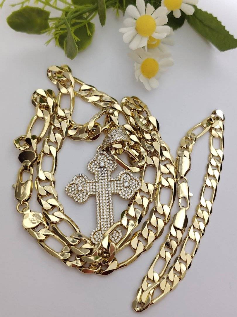 LANT CRUCE CARTY PLACAT CU AUR 14 K 