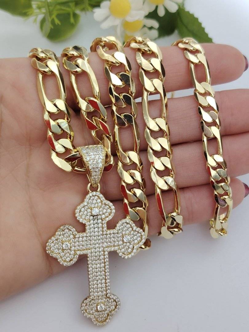 LANT CRUCE CARTY PLACAT CU AUR 14 K 