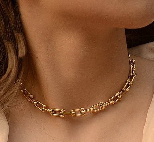 LANT dama otel inoxidabil placat cu aur 14 k INFINY 