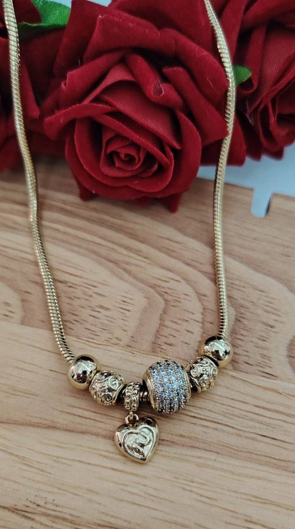 LANT INIMA PLACAT CU AUR 14 K 