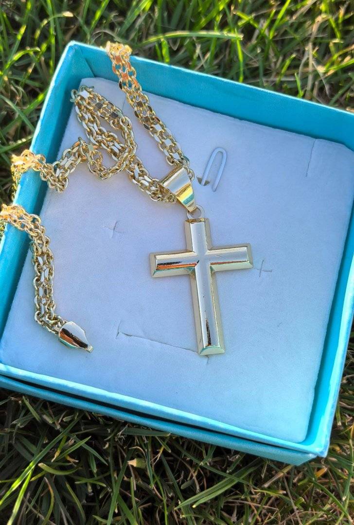 LANT MELLY CRUCE DAMA PLACAT CU AUR 14 K