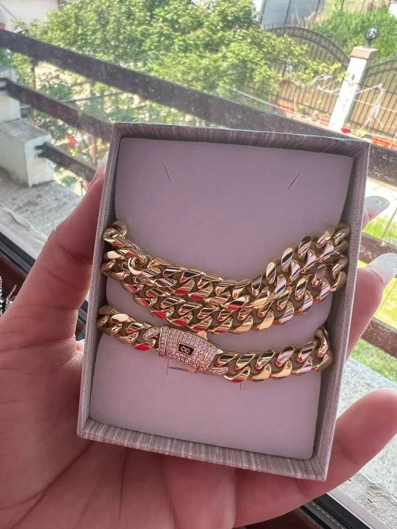 Lant Monaco placat cu aur 14 k, 5 milimetri latime 