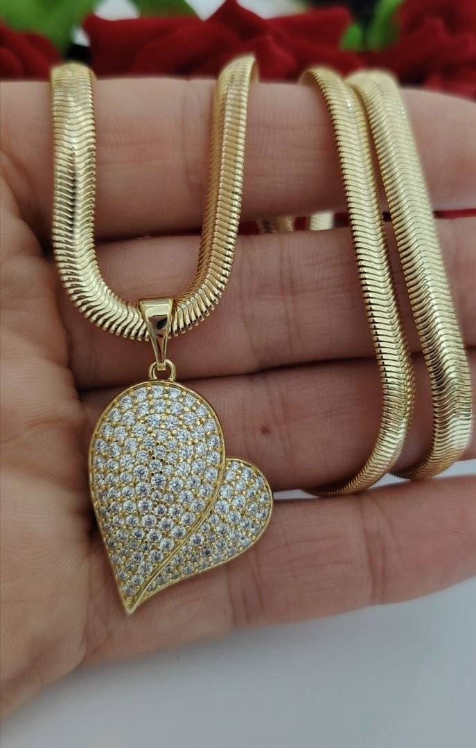LANT SARPE BUBAL HART ,PLACAT CU AUR 14 K CRISTALE 