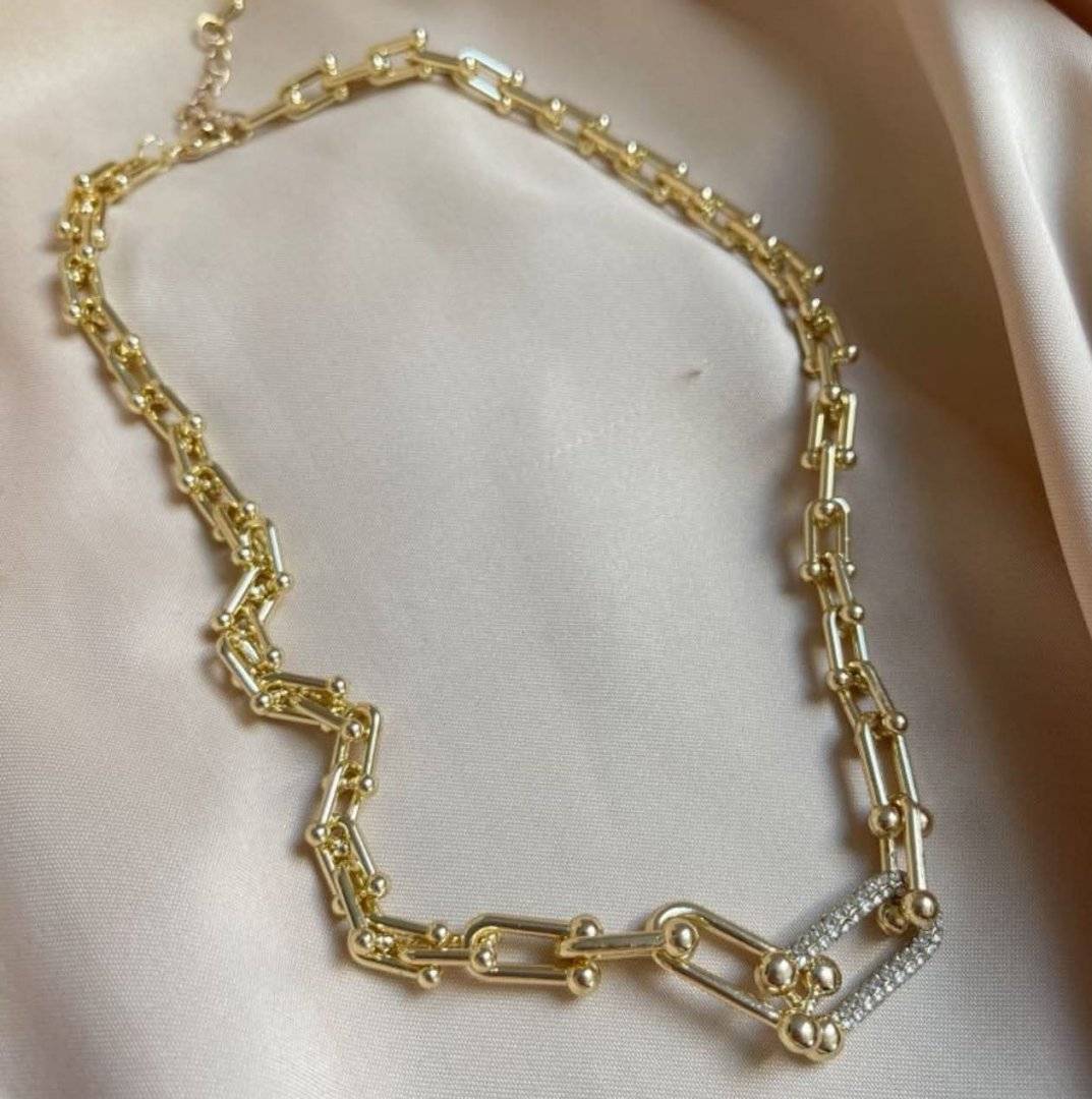 lant TRIFO de dama placat cu aur 14k 