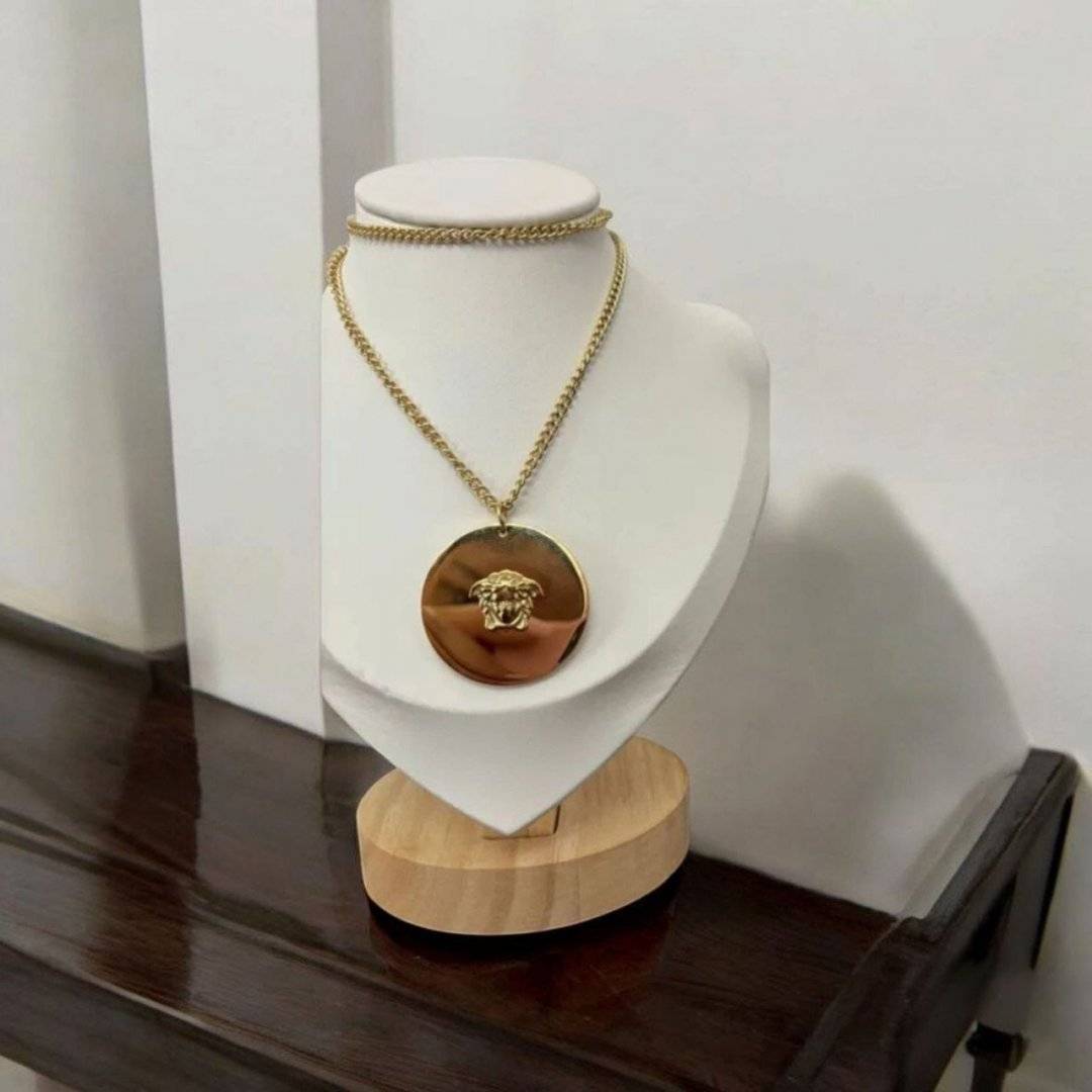 Set MEDUZA  otel inoxidabil placat cu aur 14 k 