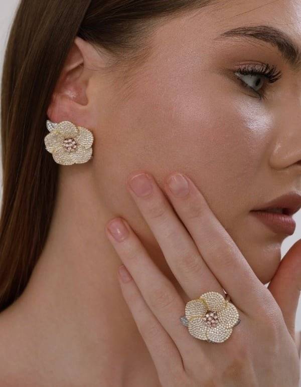 SET DIN ARGINT 925 FLOARE DE LOTUS 