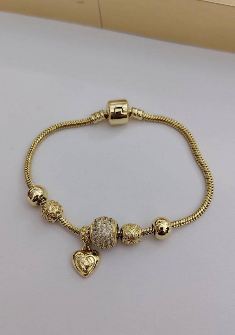 SET PANDY  INIMA CHEARMURI PLACAT CU AUR 14 K 