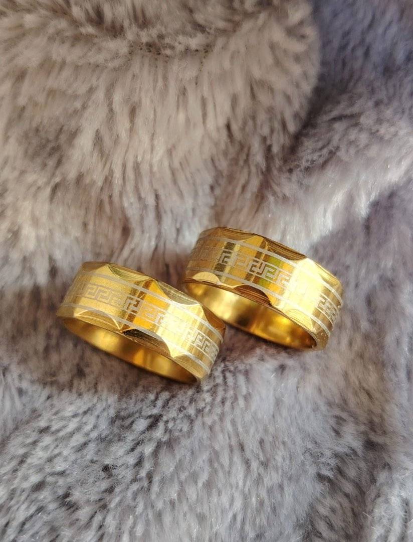 VEREGHETE CUPLU OTEL  INOXIDABIL .PLACAT CU AUR 18K