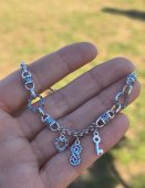 BRATARA DIN ARGINT 925  CU CHARM RODIATA 
