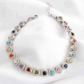 BRATARA DIN ARGINT 925 REGLABILA MULTICOLOR ANGELIC 
