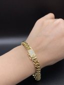 Bratara din otel inoxidabil placat cu aur 14 k 