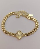 Bratara trifoi placata cu aur 14 k 