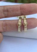 CERCEI OTEL INOXIDABIL PLACAT VERSA PLACAT CU AUR 14 K 
