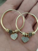 CERCI INIMA PLACATI CU AUR 14 K .2.7 CM 