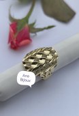 Inel din otel inoxidabil placat cu aur 14 k 