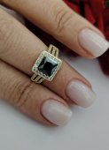 INEL LOVY NEGRU PLACAT CU AUR 14 K 