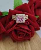 INEL LOVY ROZ PLACAT CU AUR 14 K 