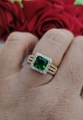 INEL LOVY VERDE PLACAT CU AUR 14 K 