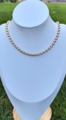 Lant BILUTE otel inoxidabil placat cu aur 14 k 50 cm 