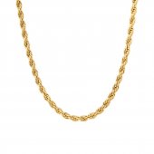 Lant FLOER rasucit din otel inoxidabil placat cu aur 14 k  .50 cm 
