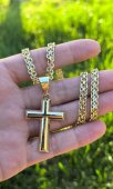 LANT MELLY CRUCE DAMA PLACAT CU AUR 14 K