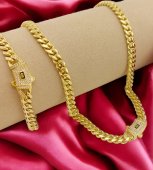 Lant Monaco placat cu aur 14 k, 5 milimetri latime 