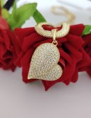 LANT SARPE BUBAL HART ,PLACAT CU AUR 14 K CRISTALE 
