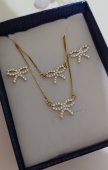 Set  FUNDITE din otel inoxidabil placat cu aur 14 k 