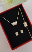 SET ADRY 3 PIESE PLACAT CU AUR 14 K 