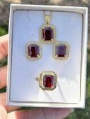 Set din Argint 925 cristale zirconia visinii