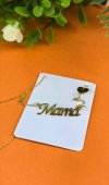 Set din ARGINT 925 MAMA  PLACAT CU AUR 14 K 