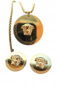 SET OTEL INOXIDABIL PLACAT CU AUR 18 K 