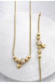 SET PANDY  INIMA CHEARMURI PLACAT CU AUR 14 K 