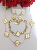 Set Trifoi placat cu aur 14 k 